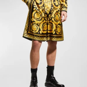 Versace Shorts For Men's Silk Barocco